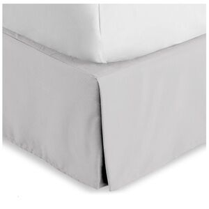 Light Gray 15” Tailored Drop Easy Fit Bed Skirt Center & Corner Pleats KING